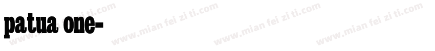 patua one字体转换